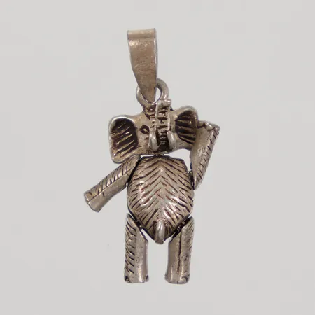 Hänge Elefant med rörliga delar, ca 15x26mm, Silver 925/1000 Vikt: 2,9 g