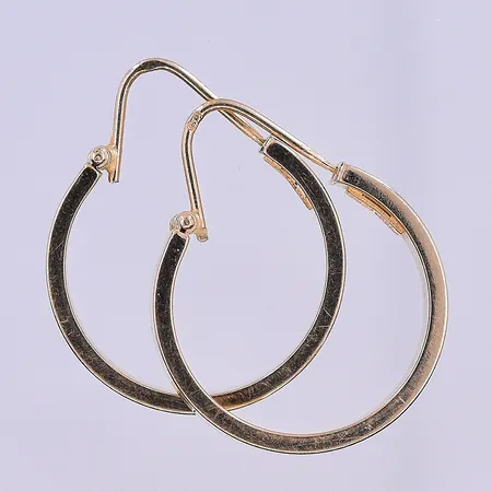 Ett par örhängen, Ø16 mm, bredd 3 mm, 18K. Vikt: 1,9 g