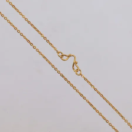 Kedja Ankar, längd 46,5cm, bredd 1,5mm, skevt lås, etui, 23K Vikt: 3,8 g