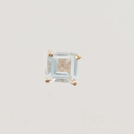 Omaka örhänge, blå sten, 5mm, 18K 0,4g.