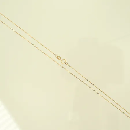 Halskedja ankar längd 40,5cm, bredd 1mm, 14K, 1g Vikt: 1 g