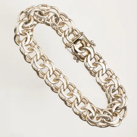 Armband Bismarck ca 19cm, bredd 12mm, Victor Janson Guldvaru Ab år 1999, 830/1000 silver Vikt: 36,6 g