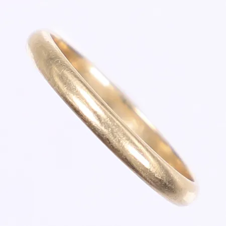Ring slät stl 20 bredd 3mm, ostämplad, 14K  Vikt: 3 g