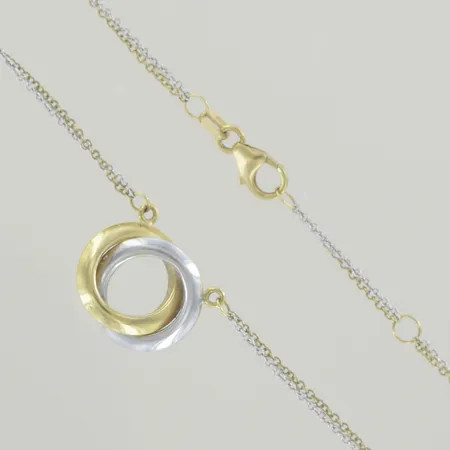 Halskedja med integrerat hänge, längd 43-45 18K Vikt: 4,7 g