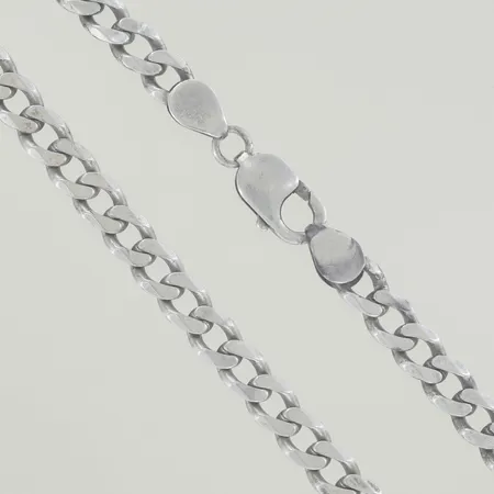 Halskedja pansar, längd 45 cm, bredd 7 mm, silver 925/1000 Vikt: 37,1 g