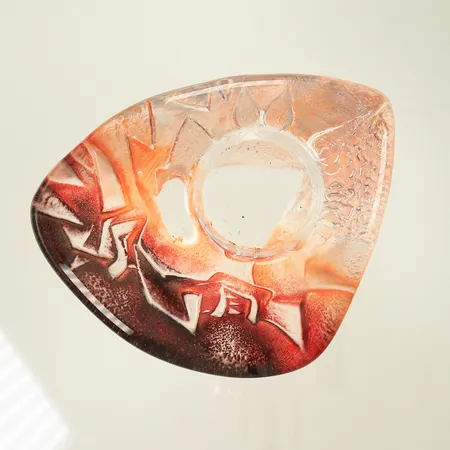 Ljushållare, Mats Jonasson, Målerås, Fire Dance, 13 x 9cm, glas Vikt: 0 g