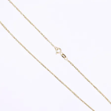 Halskedja 46cm bredd 1mm 14K  Vikt: 1,6 g