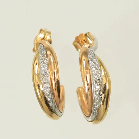 Ett par örhängen, 15x15mm, 18K, 1,8g Vikt: 1,8 g