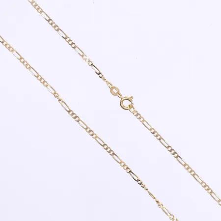 Halskedja Figaro längd 50cm bredd 2mm 18K Vikt: 5,5 g