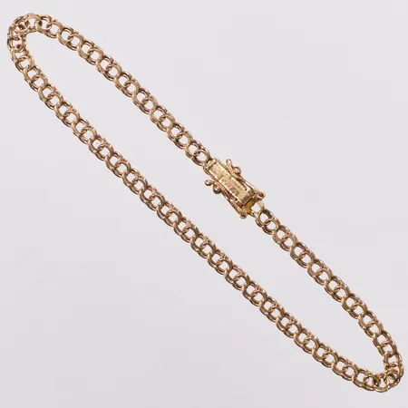 Armband Bismarck, längd 19cm, bredd 3,5mm, 18K Vikt: 4,8 g