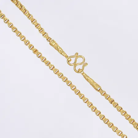 Halskedja längd 72cm bredd 3mm 23K Vikt: 15,2 g