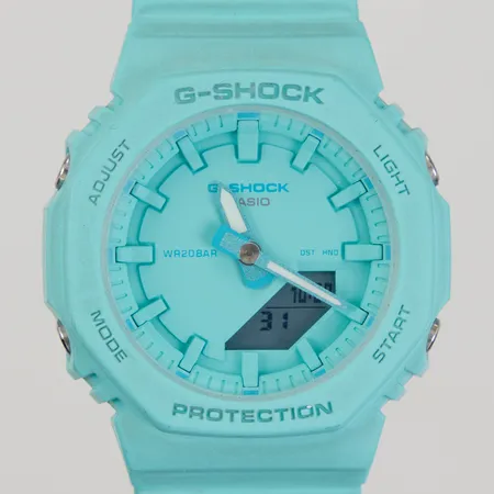 Armbandsur G-shock, Ø40mm, ref GMA-P2100, kvarts, turkos, inga tillbehör.