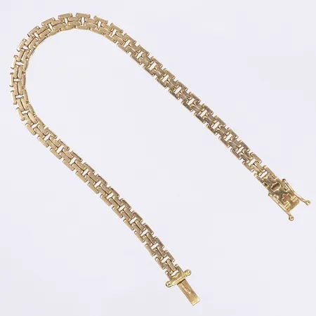 Armband 18,5cm bredd 5mm, svenska stämplar, 18K  Vikt: 11,9 g