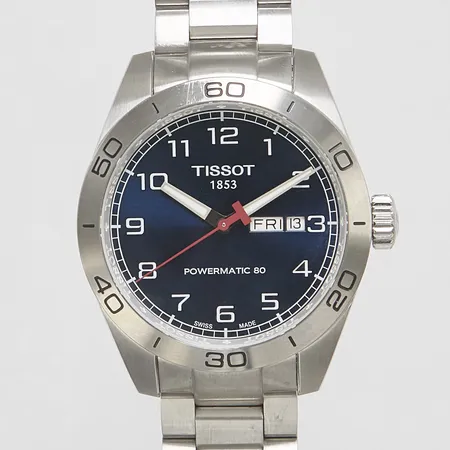 Herrur Tissot Powermatic 80, stål, automatisk, 42mm, ref T131430A, datum, safirglas, stållänk, extra länkbitar, viklås, garantikort 30.05.2025, box. Vikt: 0 g