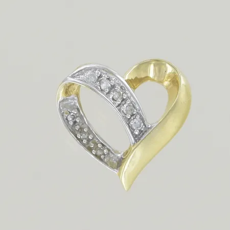 Hänge med diamanter, bredd 1,5 cm,18K  Vikt: 2,3 g