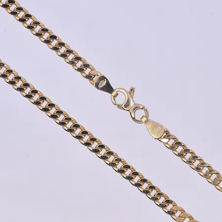 Kedja Pansar, Guldfynd, längd 51 cm, bredd 3 mm, 18K. Vikt: 9,2 g