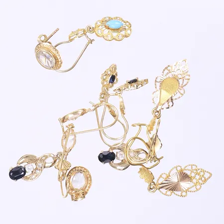 Diverse guld defekt, buckligt, 14K Bruttovikt: 11,5g Vikt: 11,5 g