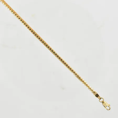 Collier, längd 41½ cm, bredd 3 mm, halvstel modell, GFAB, 18K. Vikt: 5,7 g
