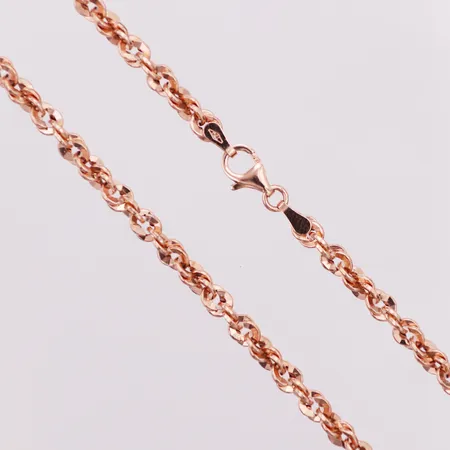 Kedja Singapore, Guldfynd, längd 45cm, bredd 3,6mm, roséfärgad, 18K  Vikt: 5,7 g