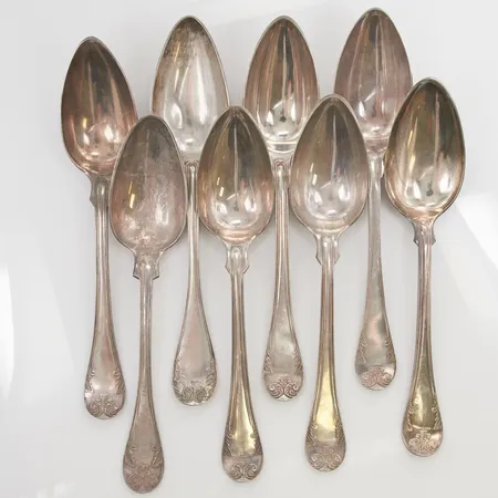 8 Skedar, 22cm, 830/1000 Silver 601,2g.