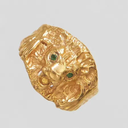 Ring med stenar, defekta, klämd, skev, 21K Vikt: 9,3 g