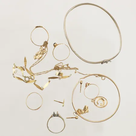 Diverse guld, defekt, 14K Vikt: 13,6 g