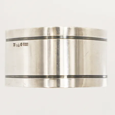 Servettring, ca Ø38mm, bredd 20,5mm, Ceson Guldvaru Ab Göteborg 1965, 830/1000 silver Vikt: 24,1 g