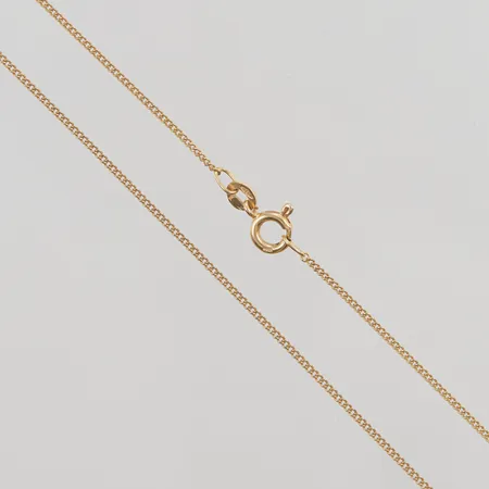 Kedja pansar, 43cm, bredd:1mm, 18K 2,5g.