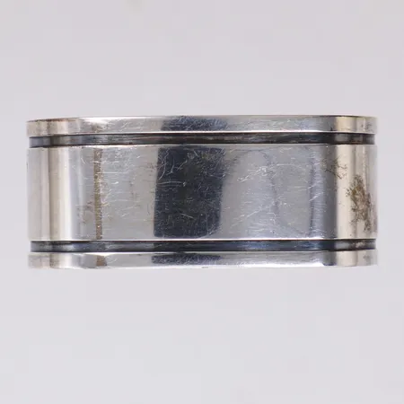 Servettring, längd 4,5cm, bredd 2cm, silver 830/1000 Vikt: 17,6 g