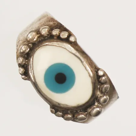 Ring med emalj, stl 20, bredd 4,5-12mm, 925/1000 silver  Vikt: 5 g