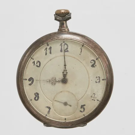 Fickur, Ø 49mm, manuell, liten sekundvisare, boettnr 542083, defekt, 800/1000 silver, bruttovikt: 63,8g Vikt: 0 g