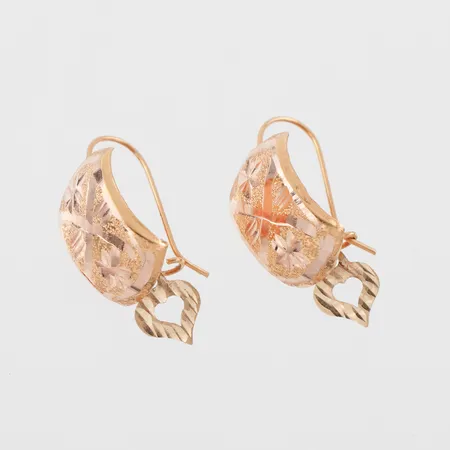 Örhängen paret 18k,höjd ca 26 mm. Vikt: 1,4 g