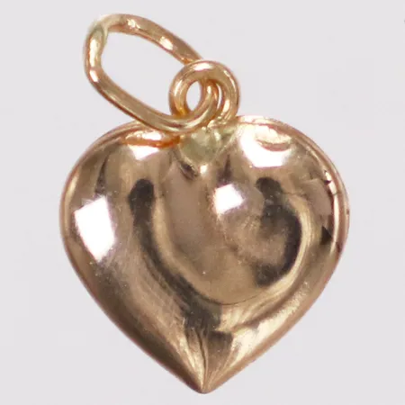 Hänge hjärta, längd 12mm inkl ögla, bredd 8,7mm, bucklor, 18K Vikt: 0,2 g