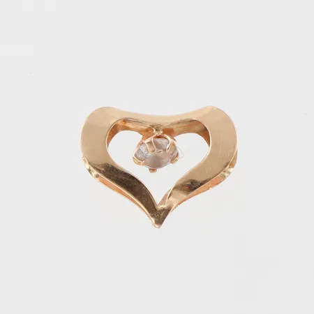 Trasigt guld med liten sten 18k. Vikt: 0,3 g