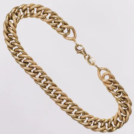 Armband, längd 19cm, bredd 8mm, delvis matterade, 18K Vikt: 13,1 g