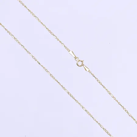 Halskedja 51,5cm bredd 1mm 14K  Vikt: 1,1 g