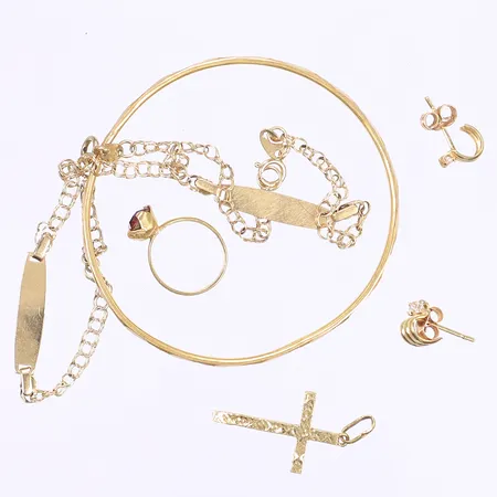 Diverse guld defekt 18K Vikt: 6,8 g