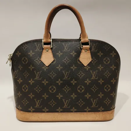 Väska Louis Vuitton Alma, Monogram Canvas, datumkod BA0938, Made in France, mått ca 24x30x16cm, slitage på läder och gulmetall, inga tillbehör. 