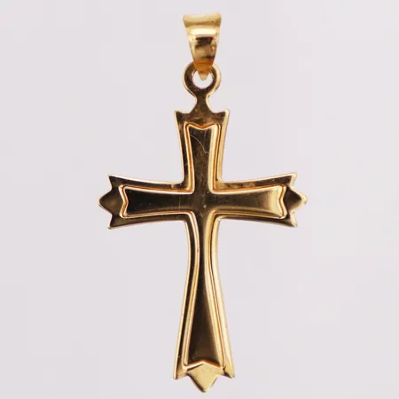Hänge kors, längd 38mm, bredd 20mm, 21K  Vikt: 1,8 g