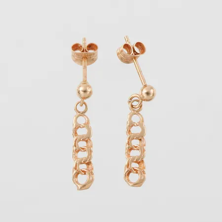 Örhängen paret Bismarck 18k,höjd ca 20 mm. Vikt: 1,2 g