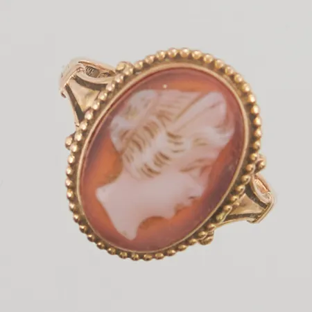 Ring Camé, Ø18, skev skena, 18K bruttovikt 4,0g.