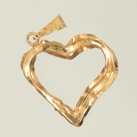 Hänge hjärta, buckligt, ögla ihoptryckt, 18K, 0,2g Vikt: 0,2 g