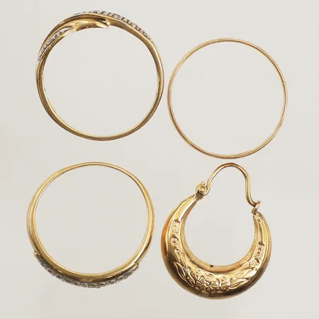 Tre ringar, udda örhänge, defekter, 18K Vikt: 7,4 g