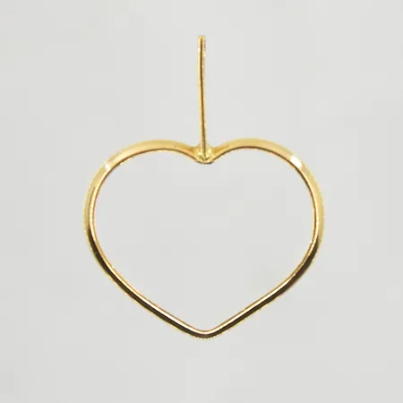 Hänge hjärta, längd 30 mm, bredd 25 mm, 18K. Vikt: 2,5 g