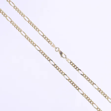 Halskedja Figaro 52,5cm bredd 4mm 14K  Vikt: 15,4 g