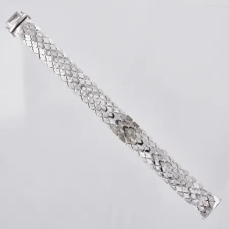 Armband med stav, längd: ca 23cm, bredd: ca1,8cm, silver, 925/1000 Vikt: 44,8 g