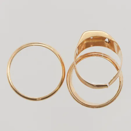 Diverse guld, defekt/gravyr, 18K 11,3g.