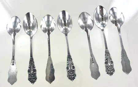 7 kaffeskedar, längd 10,3 cm, Silver Alton Vikt: 68,8 g