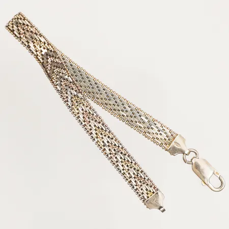 Armband, längd 20cm, bredd 8mm, 925/1000 silver  Vikt: 13,9 g