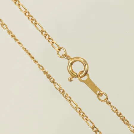 Halskedja figaro, längd 47,5cm, bredd 2mm, 18K, 3,6g Vikt: 3,6 g